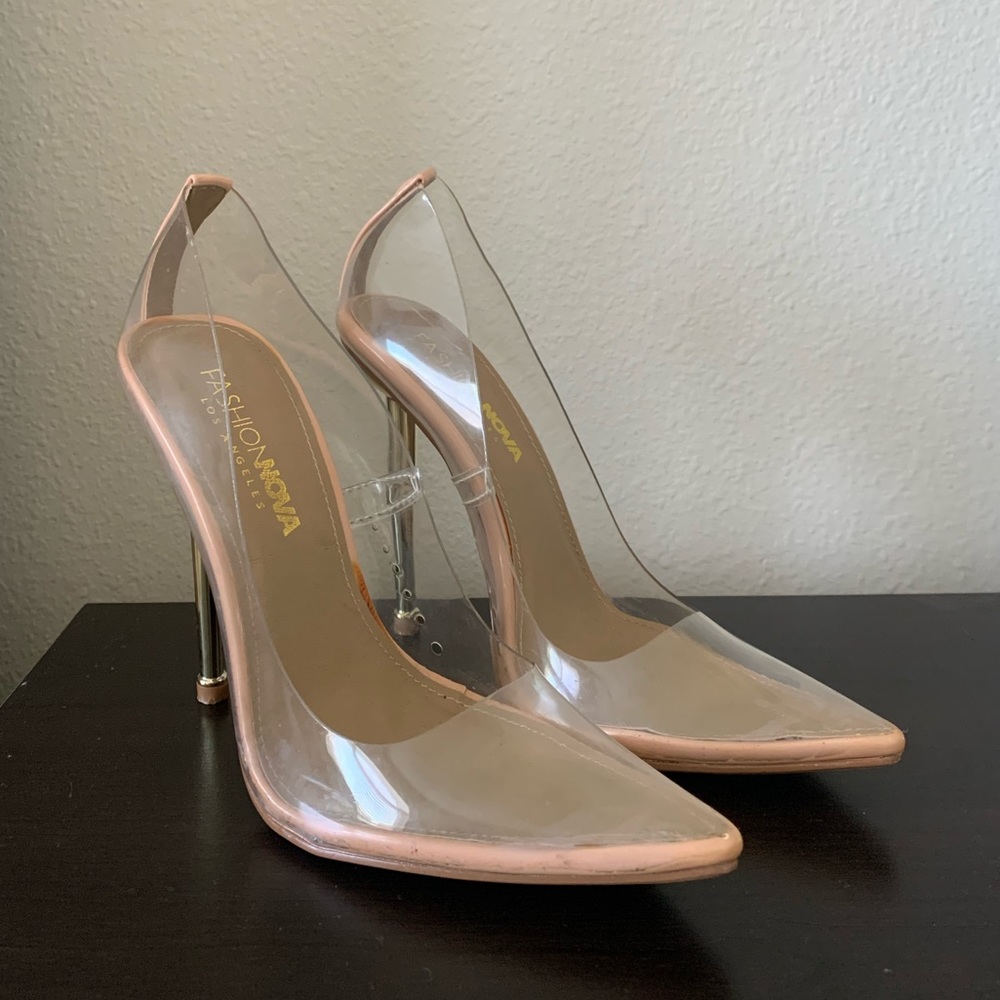 Fashion Nova Clear Pumps Heels